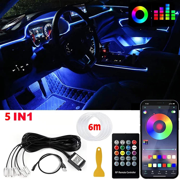 RGB LED Car Ambient Light Strips