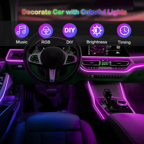 RGB LED Car Ambient Light Strips