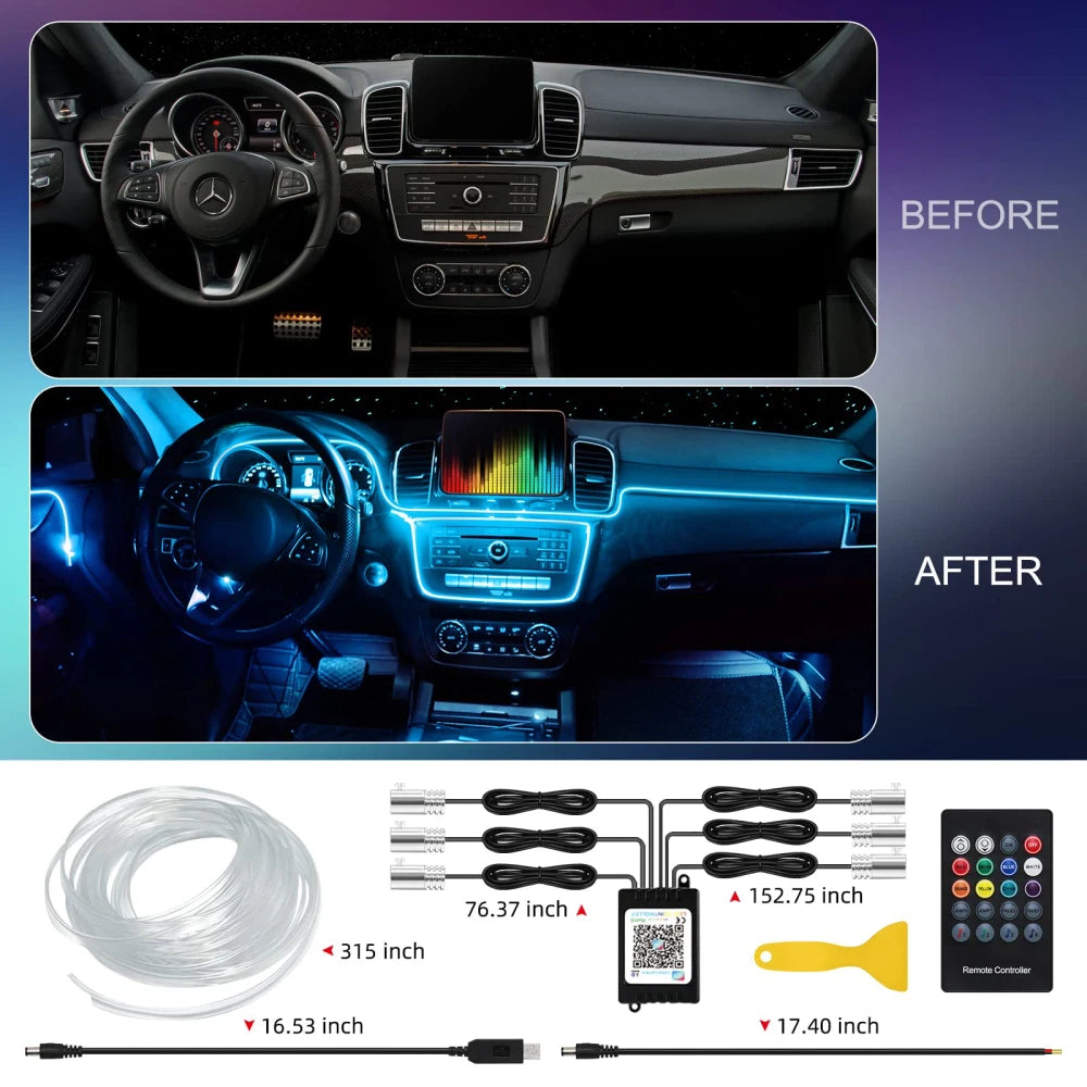 RGB LED Car Ambient Light Strips